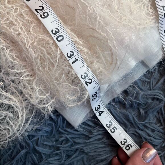 Zara Cream Sequin Embroidered Long Midi Skirt Size S NWT - Picture 9 of 10